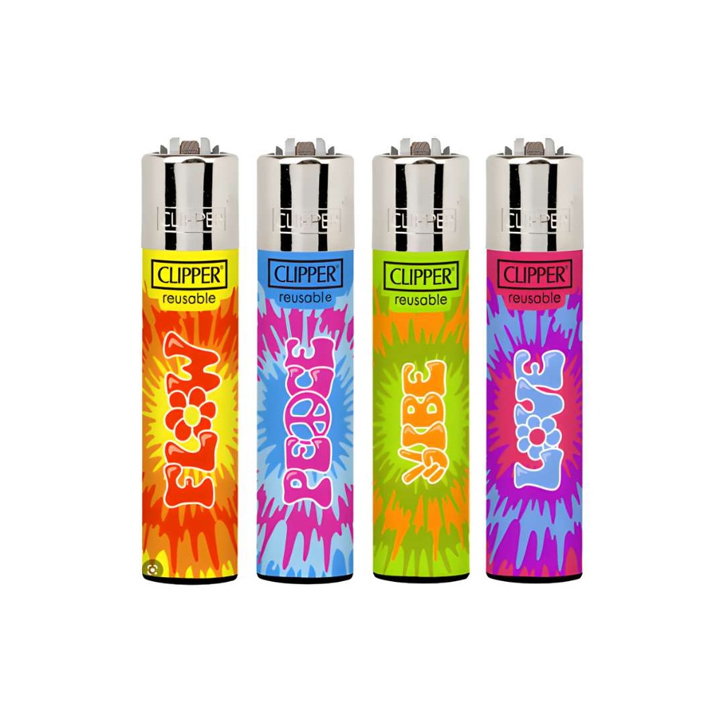Clipper Tie Dye Expression Lighters EcoFriendly Artistic Flames